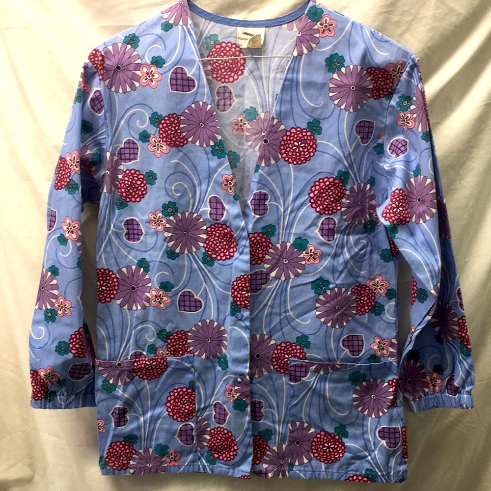 Fundamentally cotton scrub jacket ladies sz xs